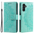 Flip case for Samsung Galaxy A55 5G, Mandala Flower, green