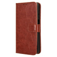 Flip case for Samsung Galaxy M35, Crazy Horse Wallet, brown