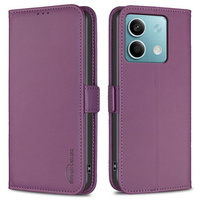 Flip case for Xiaomi Redmi Note 13 5G, BINFEN Wallet, dark purple