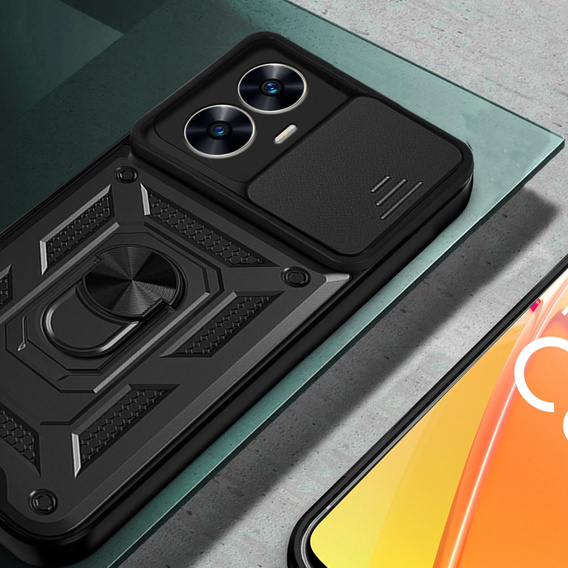 Case for Realme C55, CamShield Slide, black