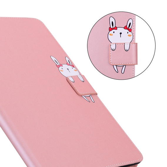 Case for Lenovo Tab M10 Plus 10.6 Gen 3, with flap, animal, pink