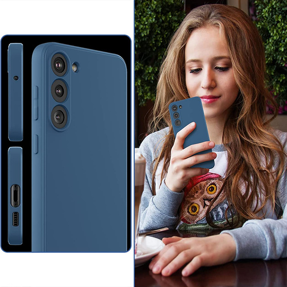 Case for Samsung Galaxy S23 5G, Silicone Lite, dark blue