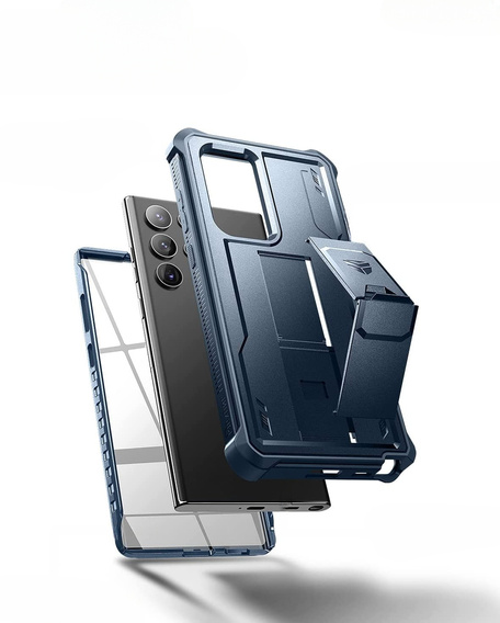Armored case for Samsung Galaxy S22 Ultra, Dexnor Full Body, dark blue