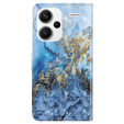 Flip case for Xiaomi Redmi Note 13 Pro+, Wallet, Marble blue