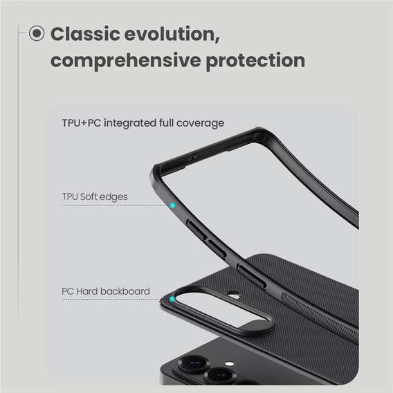 NILLKIN Frosted Shield Pro MagSafe case for Samsung Galaxy S26 Plus, black