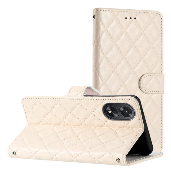 Flip case for Oppo A38 4G / Oppo A18 4G, Wallet, BINFEN COLOR, beige