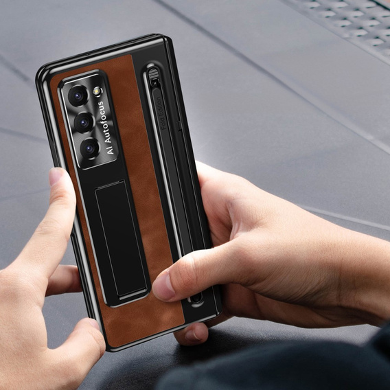 Leather+PC case with stand, screen protector and stylus for Samsung Galaxy Z Fold6 5G