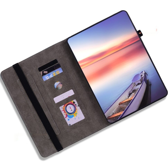 Flap case for Lenovo Tab P12, flower, purple