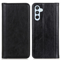Case for Samsung Galaxy A35 5G, Wallet Litchi Leather, black