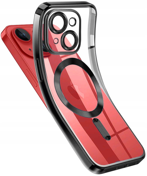 Case for iPhone 14, Electro MagSafe, black + Screen Glass