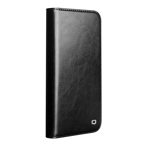 QIALINO Genuine Cow Leather flip case for iPhone 17 Pro Max, black