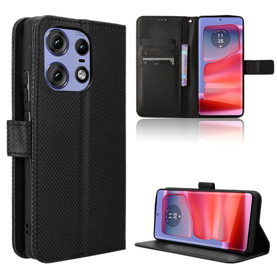 Flip case for Motorola Edge 50 Pro, Wallet Smart Magnet, black