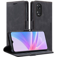 Case for Oppo A78 5G, ERBORD Vintage, wallet with flap, black