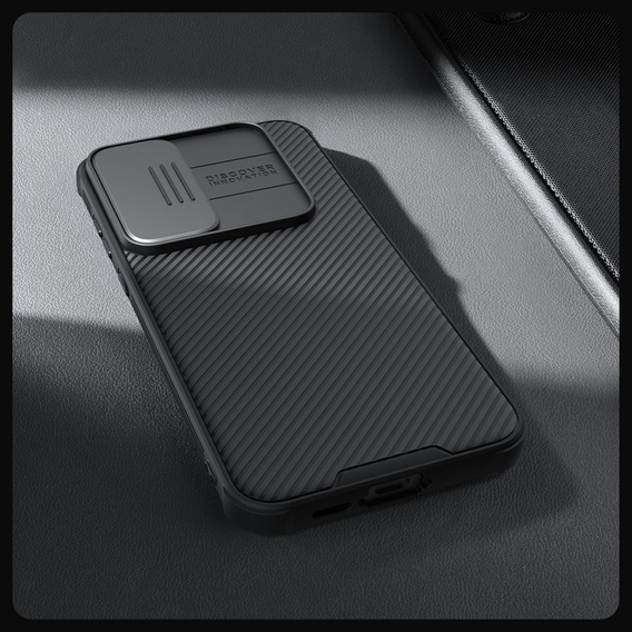 NILLKIN Case for Samsung Galaxy A55 5G, Silicone CamShield Case for MagSafe, black