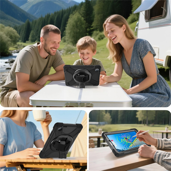 Armoured case with stand and shoulder strap for Lenovo Tab One