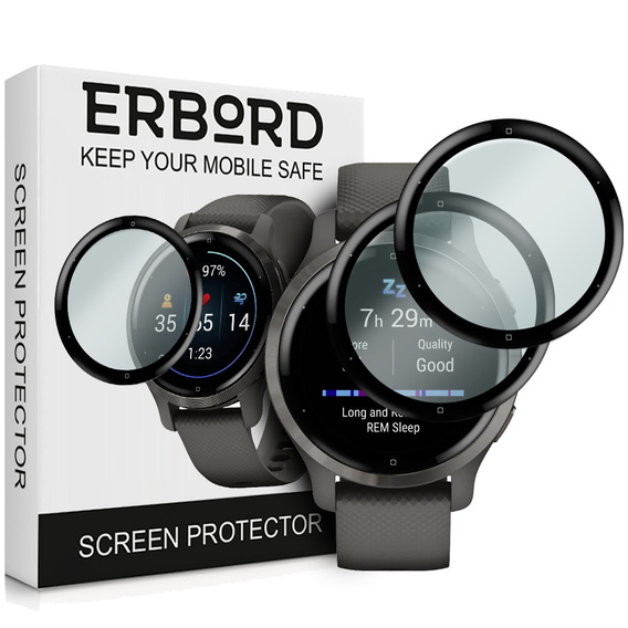 2x ERBORD Hybrid Glass for Garmin Venu 2S