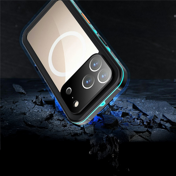 Case for iPhone 17 Pro, Waterproof IP68, SHELLBOX MagSafe, blue