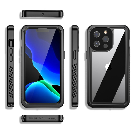 IP68 Waterproof Case for iPhone 13 Pro, black