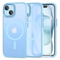 Case for iPhone 15, for MagSafe, ERBORD Matt Case, blue + Screen Glass