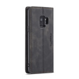 CASEME case for Samsung Galaxy S9, Leather Wallet Case, black