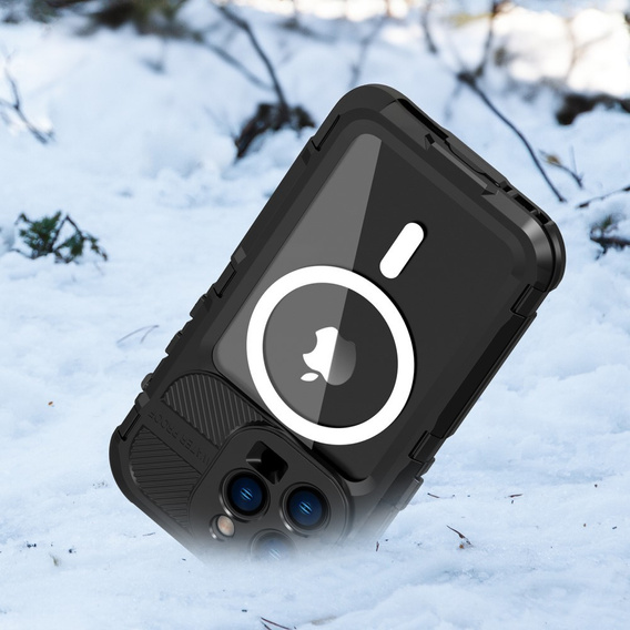 IP68 Waterproof Case for iPhone 14 Pro, SHELLBOX MagSafe, black