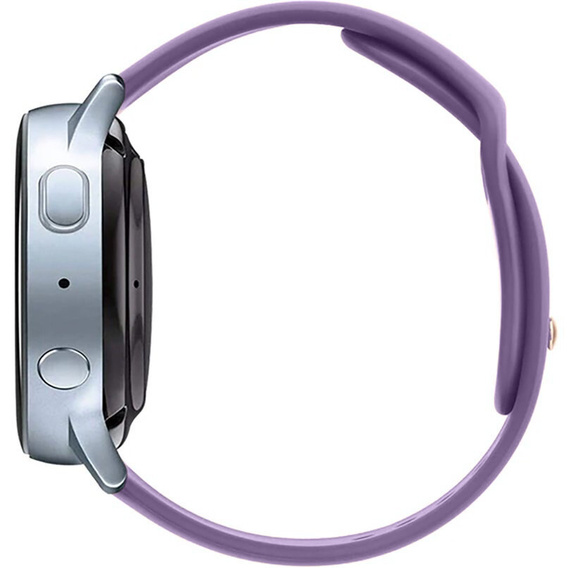 Silicone strap 20mm, Black/Black Buckle