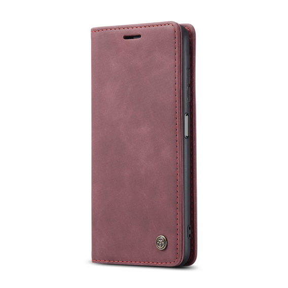 CASEME case for Xiaomi Redmi Note 10 / 10S, Leather Wallet Case, maroon