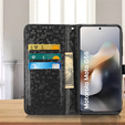 Flip case for Motorola Moto G56 5G, Wallet Rhombus, black