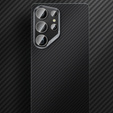 BENKS Kevlar Case for Samsung Galaxy S25+ Plus, for MagSafe, Carbon Fiber, black