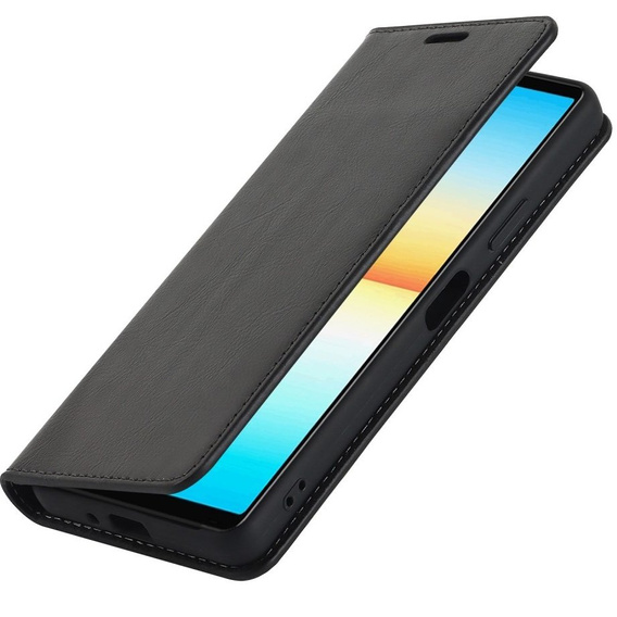 Flip case for Sony Xperia 10 IV, Split Leather Wallet, black