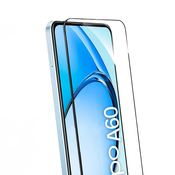 3D Tempered Glass for Oppo A60, black frame
