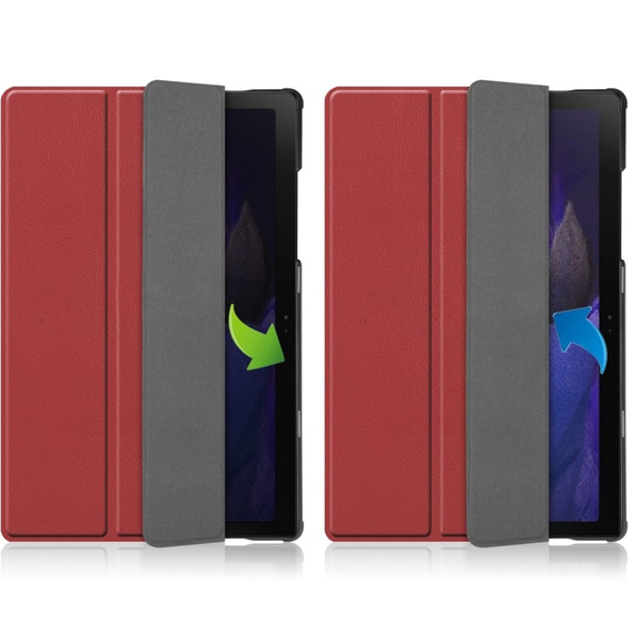 Case for Samsung Galaxy Tab A8 10.5 SM-X200 SM-X205, Smartcase, maroon