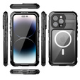 IP68 Waterproof Case for iPhone 15 Pro Max, SHELLBOX MagSafe, black