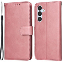 Flip case for Samsung Galaxy A34 5G, Leather Wallet, pink rose gold