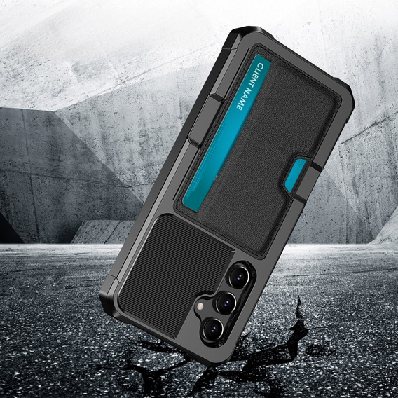 Case for Samsung Galaxy A55 5G, Card Holder Kickstand, black