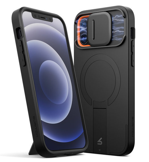 Case for iPhone 12 / 12 Pro, Suritch Shockproof, for MagSafe, black
