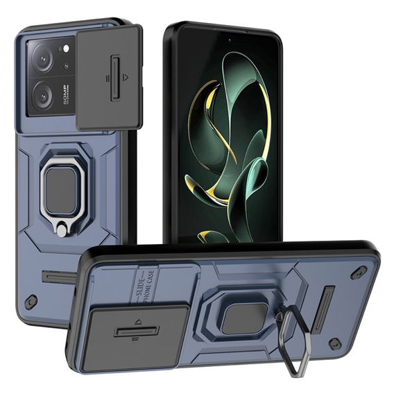Case for Xiaomi 13T / 13T Pro, KickStand Camera Lens, blue