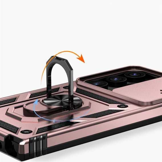 Case for Samsung Galaxy S24 Ultra, CamShield Slide, pink rose gold