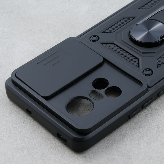 Case for Oppo Reno 10 / 10 Pro, CamShield Slide, black