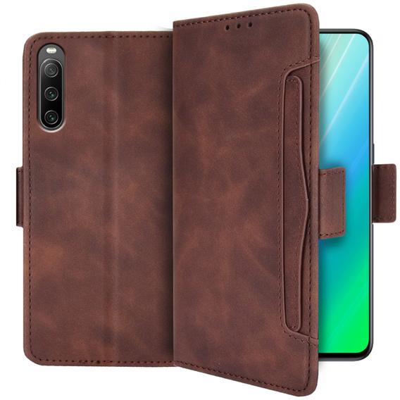 Flip case for Sony Xperia 10 IV, Card Slot, brown
