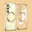 Case for Samsung Galaxy A55 5G, Electro MagSafe, gold + Screen Glass