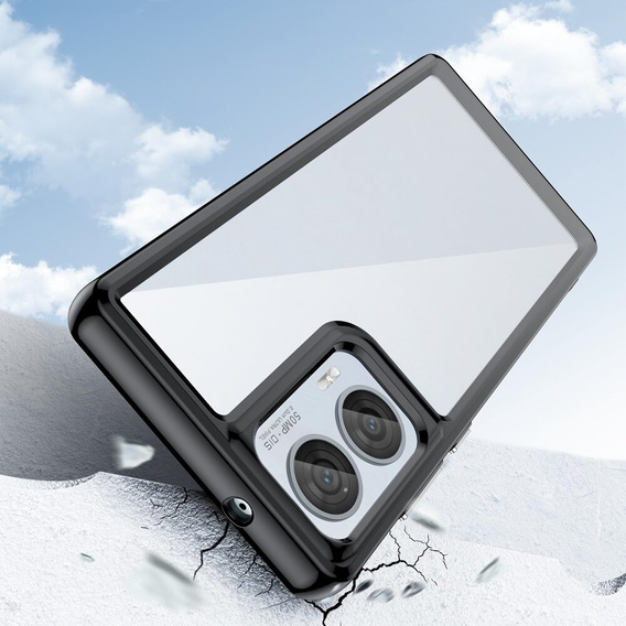 Case for Motorola Edge 50 Fusion 5G, Fusion Hybrid, transparent / black