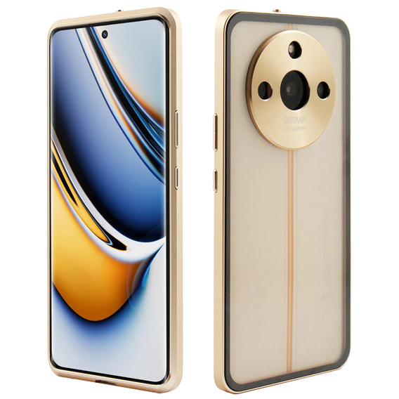 1 x Case for Realme 11 Pro 5G / Pro+ 5G, Frame Case, gold