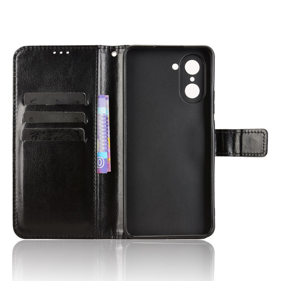 Flip case for OnePlus Nord CE5, Crazy Horse Wallet, black