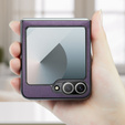 Case for Samsung Galaxy Z Flip7 FE / Z Flip6, CASEME Litchi Leather, purple
