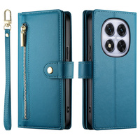 Flip case for Xiaomi Redmi Note 14 Pro 5G / Poco X7 5G, Wallet Zipper Pocket, blue