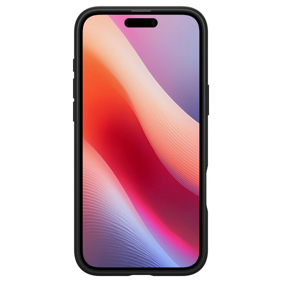 Spigen case for iPhone 16 Plus, Ultra Hybrid, black + 9H Tempered Glass