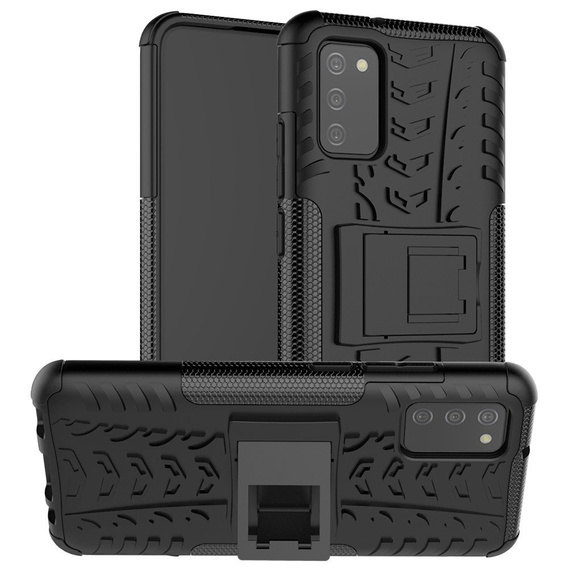 Case for Samsung Galaxy A02s, Tire Armor, black