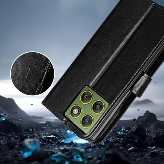 Crazy Horse Wallet flip case for Motorola Edge 70