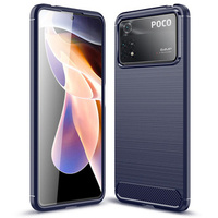 Case for Xiaomi Poco X4 Pro 5G, Carbon, blue